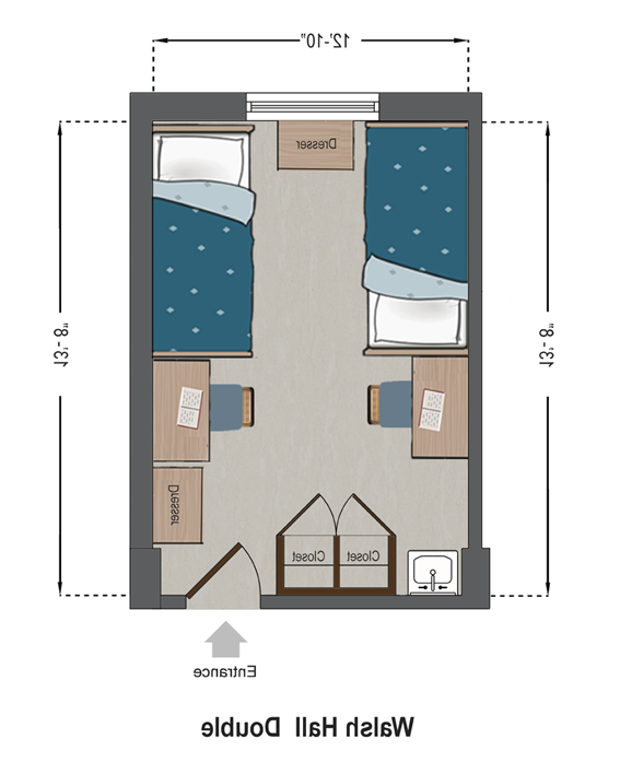 Walsh Hall Double Floor Plan