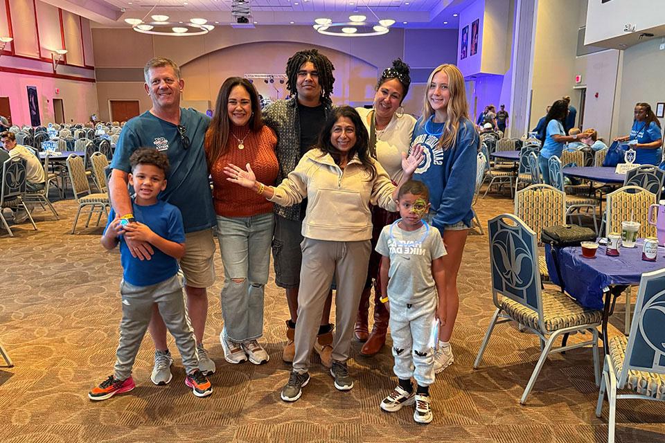 Billiken family members in the Wool Ballroom at 博彩网址大全's 2024 Homecoming